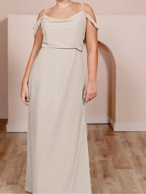 Revelry Beige Sienna Chiffon Dress Women’s Size 12